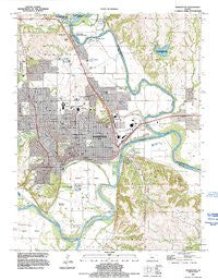 Manhattan Kansas Historical topographic map, 1:24000 scale, 7.5 X 7.5 Minute, Year 1991