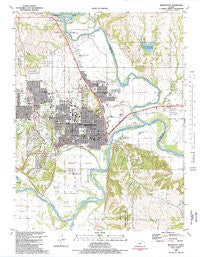 Manhattan Kansas Historical topographic map, 1:24000 scale, 7.5 X 7.5 Minute, Year 1982