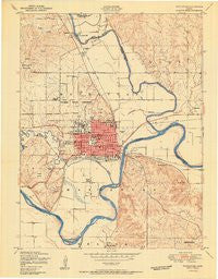 Manhattan Kansas Historical topographic map, 1:24000 scale, 7.5 X 7.5 Minute, Year 1950