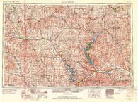 Manhattan Kansas Historical topographic map, 1:250000 scale, 1 X 2 Degree, Year 1955