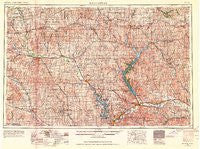 Manhattan Kansas Historical topographic map, 1:250000 scale, 1 X 2 Degree, Year 1955