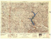Manhattan Kansas Historical topographic map, 1:250000 scale, 1 X 2 Degree, Year 1957