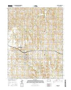 Mankato Kansas Current topographic map, 1:24000 scale, 7.5 X 7.5 Minute, Year 2015