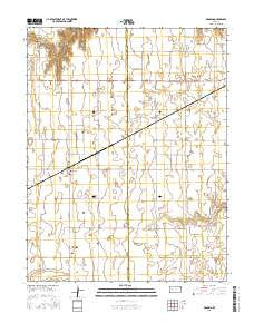 Manning Kansas Current topographic map, 1:24000 scale, 7.5 X 7.5 Minute, Year 2015