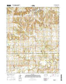 Mantey Kansas Current topographic map, 1:24000 scale, 7.5 X 7.5 Minute, Year 2015