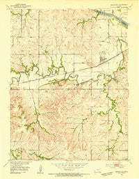 Maple Hill Kansas Historical topographic map, 1:24000 scale, 7.5 X 7.5 Minute, Year 1953