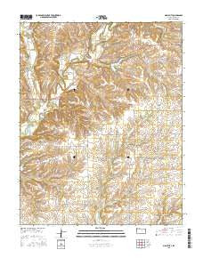 Maple City Kansas Current topographic map, 1:24000 scale, 7.5 X 7.5 Minute, Year 2015
