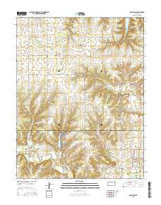 Mapleton Kansas Current topographic map, 1:24000 scale, 7.5 X 7.5 Minute, Year 2015