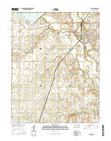 Marion Kansas Current topographic map, 1:24000 scale, 7.5 X 7.5 Minute, Year 2015