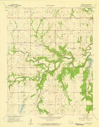 Marmaton Kansas Historical topographic map, 1:24000 scale, 7.5 X 7.5 Minute, Year 1958
