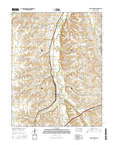 Matfield Green Kansas Current topographic map, 1:24000 scale, 7.5 X 7.5 Minute, Year 2015