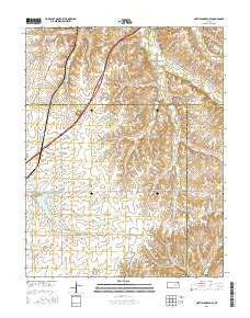 Matfield Green SE Kansas Current topographic map, 1:24000 scale, 7.5 X 7.5 Minute, Year 2015