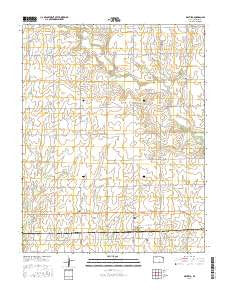 Mayfield Kansas Current topographic map, 1:24000 scale, 7.5 X 7.5 Minute, Year 2015