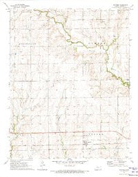 Mayfield Kansas Historical topographic map, 1:24000 scale, 7.5 X 7.5 Minute, Year 1971