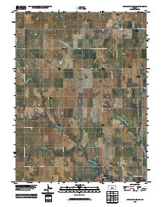 McCracken Branch Kansas Historical topographic map, 1:24000 scale, 7.5 X 7.5 Minute, Year 2009