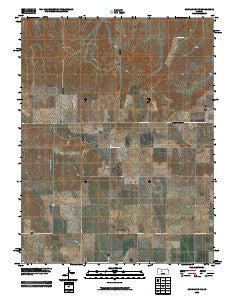 McCracken NE Kansas Historical topographic map, 1:24000 scale, 7.5 X 7.5 Minute, Year 2009