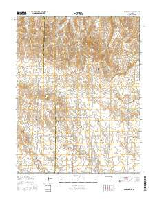 McCracken NE Kansas Current topographic map, 1:24000 scale, 7.5 X 7.5 Minute, Year 2015