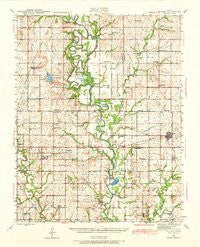 McCune Kansas Historical topographic map, 1:62500 scale, 15 X 15 Minute, Year 1943