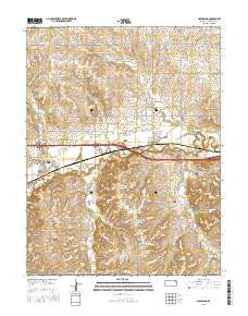 McFarland Kansas Current topographic map, 1:24000 scale, 7.5 X 7.5 Minute, Year 2015