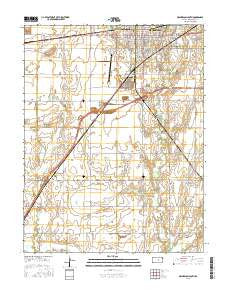 McPherson South Kansas Current topographic map, 1:24000 scale, 7.5 X 7.5 Minute, Year 2015