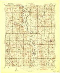 Mc Cune Kansas Historical topographic map, 1:62500 scale, 15 X 15 Minute, Year 1945
