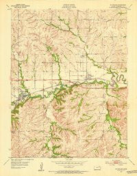 Mc Farland Kansas Historical topographic map, 1:24000 scale, 7.5 X 7.5 Minute, Year 1954