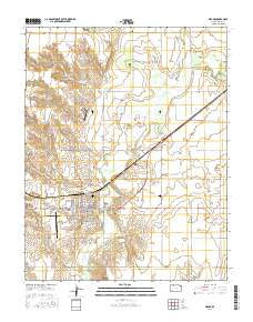 Meade Kansas Current topographic map, 1:24000 scale, 7.5 X 7.5 Minute, Year 2016
