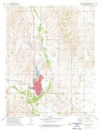 Medicine Lodge Kansas Historical topographic map, 1:24000 scale, 7.5 X 7.5 Minute, Year 1973