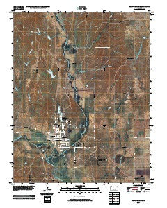 Medicine Lodge Kansas Historical topographic map, 1:24000 scale, 7.5 X 7.5 Minute, Year 2009