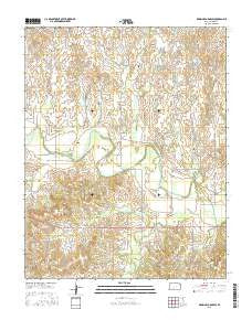 Medicine Lodge SW Kansas Current topographic map, 1:24000 scale, 7.5 X 7.5 Minute, Year 2015
