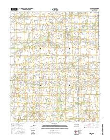 Melrose Kansas Current topographic map, 1:24000 scale, 7.5 X 7.5 Minute, Year 2015