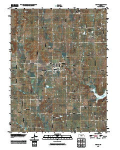 Meriden Kansas Historical topographic map, 1:24000 scale, 7.5 X 7.5 Minute, Year 2009
