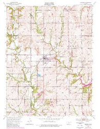 Meriden Kansas Historical topographic map, 1:24000 scale, 7.5 X 7.5 Minute, Year 1952