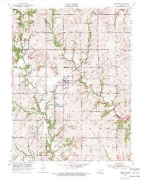 Meriden Kansas Historical topographic map, 1:24000 scale, 7.5 X 7.5 Minute, Year 1952