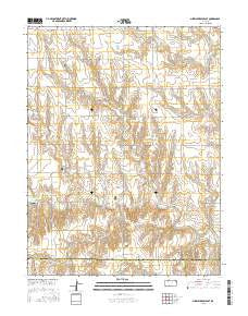Midway Draw East Kansas Current topographic map, 1:24000 scale, 7.5 X 7.5 Minute, Year 2015