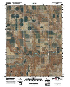 Midway Draw West Kansas Historical topographic map, 1:24000 scale, 7.5 X 7.5 Minute, Year 2009