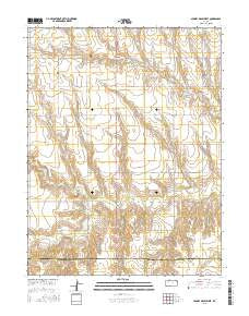 Midway Draw West Kansas Current topographic map, 1:24000 scale, 7.5 X 7.5 Minute, Year 2015