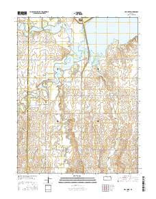 Mill Creek Kansas Current topographic map, 1:24000 scale, 7.5 X 7.5 Minute, Year 2015