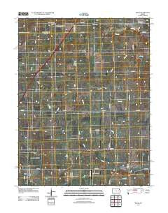 Miller Kansas Historical topographic map, 1:24000 scale, 7.5 X 7.5 Minute, Year 2012