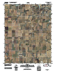 Millerton Kansas Historical topographic map, 1:24000 scale, 7.5 X 7.5 Minute, Year 2010