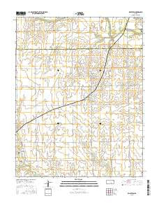 Millerton Kansas Current topographic map, 1:24000 scale, 7.5 X 7.5 Minute, Year 2015
