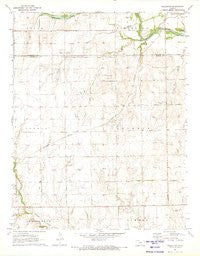 Millerton Kansas Historical topographic map, 1:24000 scale, 7.5 X 7.5 Minute, Year 1971