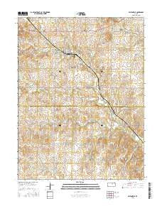 Miltonvale Kansas Current topographic map, 1:24000 scale, 7.5 X 7.5 Minute, Year 2015