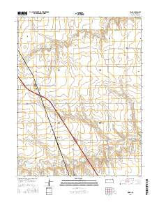 Mingo Kansas Current topographic map, 1:24000 scale, 7.5 X 7.5 Minute, Year 2015