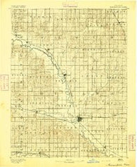 Minneapolis Kansas Historical topographic map, 1:125000 scale, 30 X 30 Minute, Year 1892