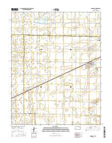 Minneola Kansas Current topographic map, 1:24000 scale, 7.5 X 7.5 Minute, Year 2016