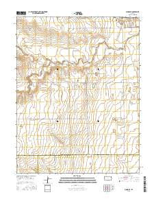 Modoc SE Kansas Current topographic map, 1:24000 scale, 7.5 X 7.5 Minute, Year 2015