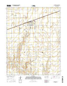 Montezuma Kansas Current topographic map, 1:24000 scale, 7.5 X 7.5 Minute, Year 2016