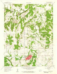 Mound City Kansas Historical topographic map, 1:24000 scale, 7.5 X 7.5 Minute, Year 1958