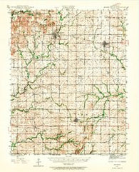 Mound Valley Kansas Historical topographic map, 1:62500 scale, 15 X 15 Minute, Year 1946